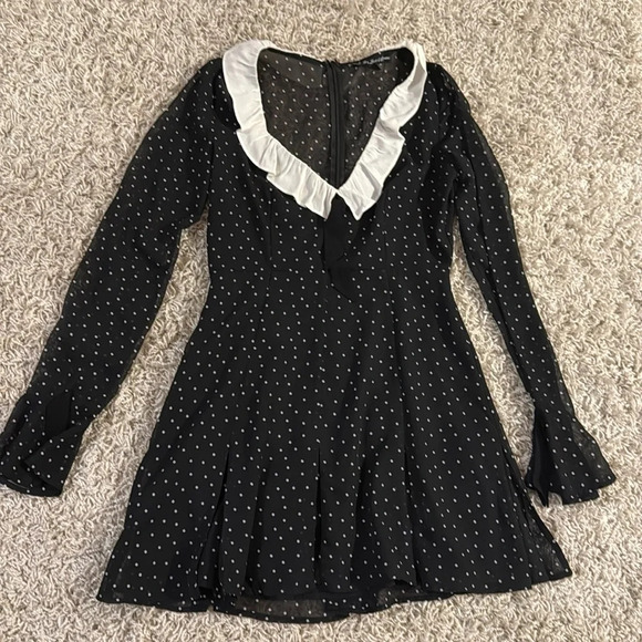 For Love And Lemons Bianca Polka Dot Mini Dress Size Medium - Picture 8 of 13